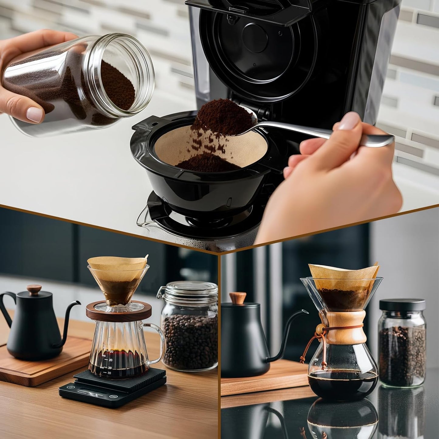 #4 Cone Coffee Filters 8-12 Cup, 400 Count Unbleached Natural Coffee Paper Filters, No Blowout, Disposable Coffee Filter for Pour Over and Drip Coffee Maker