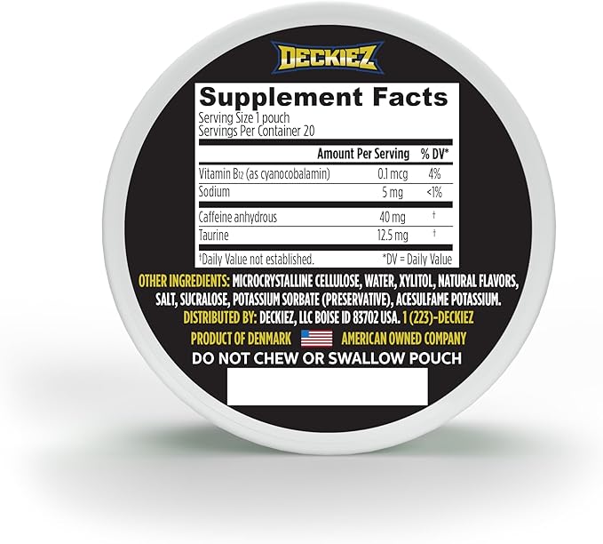 Caffeine Pouches, 1 Can (20 Pouches), Pre Workout Pouches, Coffee Pouches & Energy Drink Alternative, 40mg Caffeine per Pouch, Sugar Free Caffeine Supplement, Berry Blitz Flavor