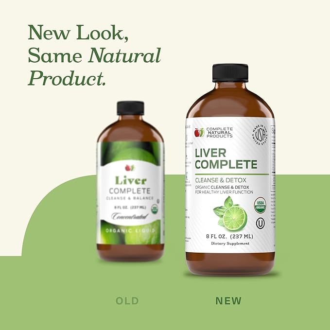 Liver Complete 8oz - Organic Liquid Liver Cleanse & Detox Supplement for High Enzymes, Fatty Liver, & Liver Support