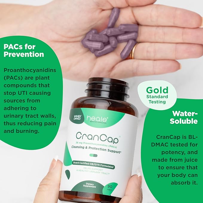 Cranberry Pills - Urinary Tract Health Cranberry Supplement - 36mg of Potent PACs - Non GMO, Vegan, Gluten Free - by Heale - 30 Capsules