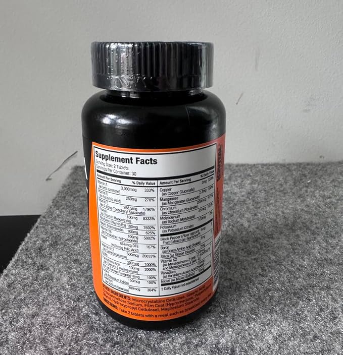 Vita JYM Sports Multivitamin & Mineral Support, Vitamin A, C, B6, B12, E, K, Boron, Biotin, Potassium | JYM Supplement Science | 60 Tablets