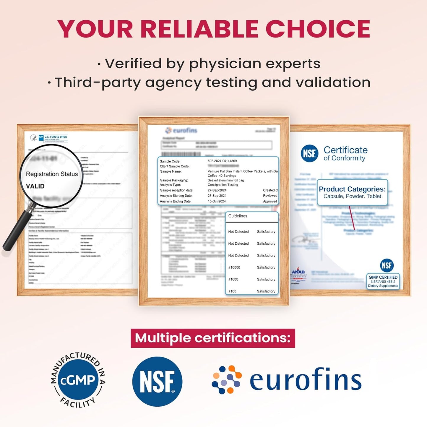 Venture Pal Slim Mushroom Coffee for Weight Loss, Instant Coffee with Berberine, Cinnamon, Yerba Mate, Turmeric, & More, 1800mg(10:1) Extract for Diet Support & Metabolism Boost - 40 Servings