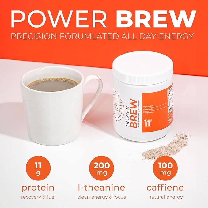 Tuff Genius High Protein Whey Isolate Coffee with Theanine - Enhance Focus & Energy - Real Coffee Protein Coffee - Ideal for Morning Boost - Premium Coffee Protein Powder for Performance