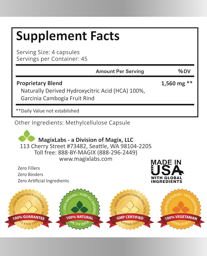 100% HCA Ultra Extreme Garcinia Cambogia Extract – 100% Pure All Natural – The Ultimate Fast Action Supplement-HarmonyPath Wellness