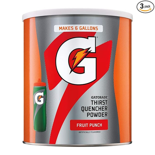Gatorade Powder Canister Fruit Punch, 51 Ounce (Pack of 3)