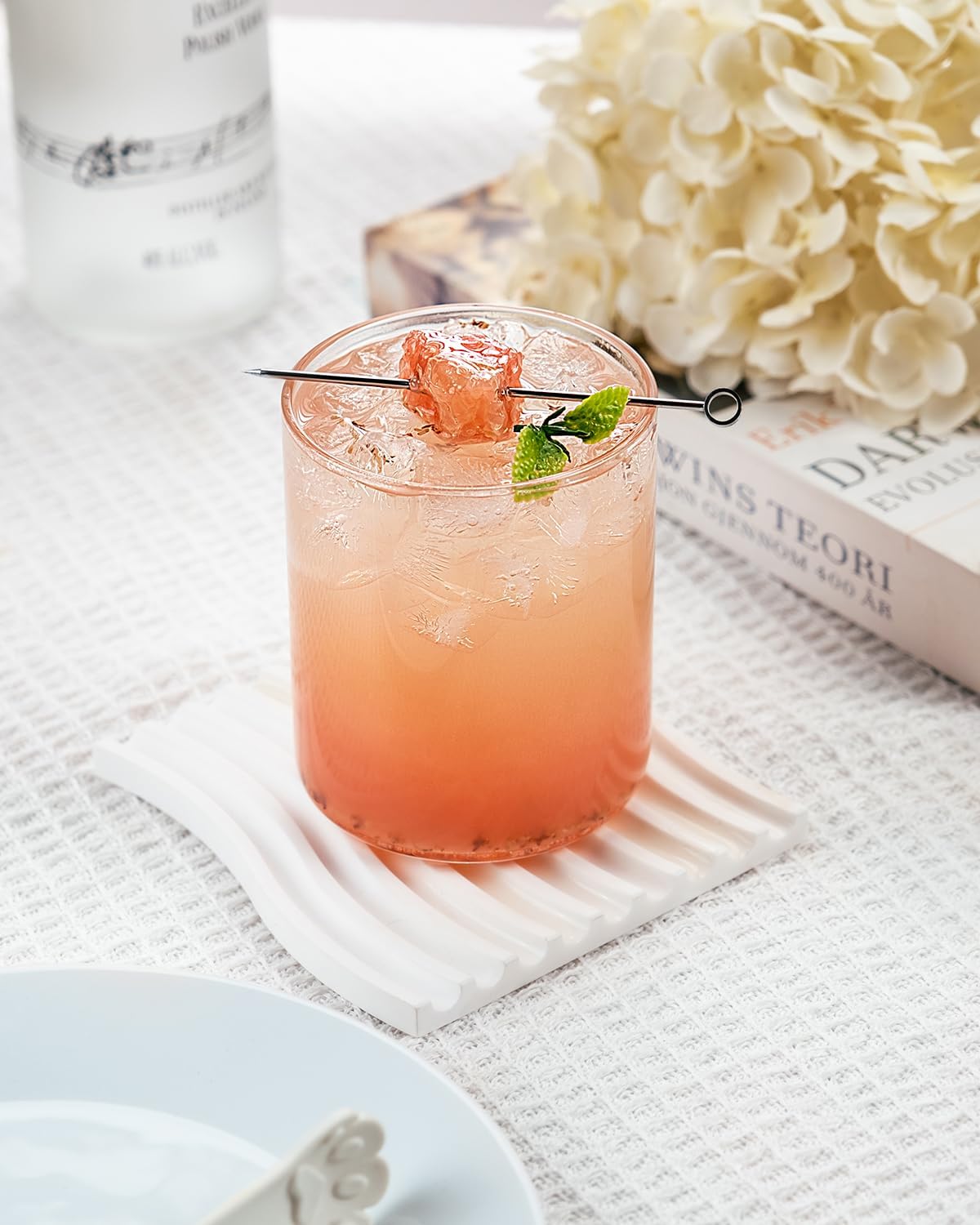 Thin Drinking Glasses Set of 4,15oz Cocktail Glass Set,Low ball Glasses for Water,Juice,Milk,Cocktails, Beer and More, Elegant Bar Glassware,Lead-Free whiskey Glasses,Glass Drink Tumblers (15 OZ)