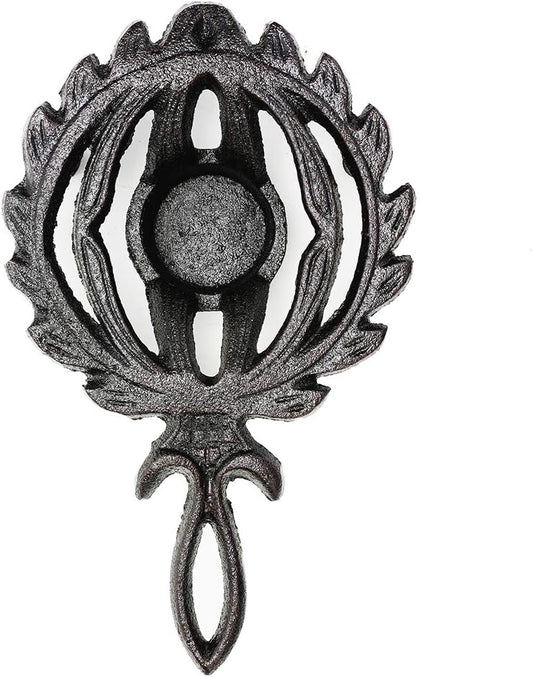 Sungmor Cast Iron Tealight Warmer with Pretty Flame Shape Design, Functional Table Trivet Candle Holder for Warm Dishes, Pots, Soups, Milks, Teas, Coffee, Great Heater for Melt Butter, Sealing Wax