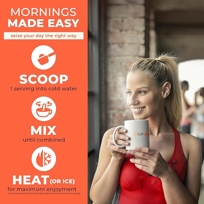 Tuff Genius High Protein Whey Isolate Coffee with Theanine - Enhance Focus & Energy - Real Coffee Protein Coffee - Ideal for Morning Boost - Premium Coffee Protein Powder for Performance