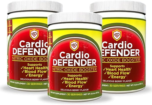 3 Pack - Cardio Heart Health, Nitric Oxide Booster - L-Arginine Supplement with 5,200mg L-Arginine & 1,200mg L-Citrulline - Heart Health & Cardiovascular Support