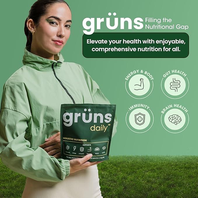 Super Greens Gummies: Organic Spirulina and Chlorella, Prebiotics for Digestive Health, 20+ Vitamins and Minerals, Adaptogens, 14 Day Supply (112 Count)