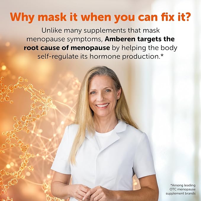 Amberen Menopause Supplements for Women, 180 Capsules, Clinically Shown to Help Support Hormone Balance, Multi-Symptom Relief from Hot Flashes, Night Sweats, Mood Swings & Low Energy-HarmonyPath Wellness