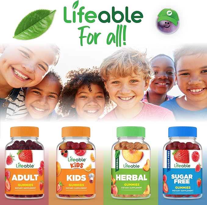 Lifeable Zinc for Kids | 25mg | Great Tasting Natural Flavored Zinc Gummies | Gluten Free Vegetarian Non GMO Zinc Supplements | Kids Zinc for Immune Support | 90 Gummies