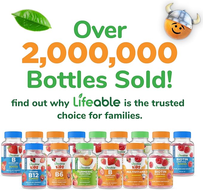 Lifeable Zinc for Kids | 25mg | Great Tasting Natural Flavored Zinc Gummies | Gluten Free Vegetarian Non GMO Zinc Supplements | Kids Zinc for Immune Support | 90 Gummies