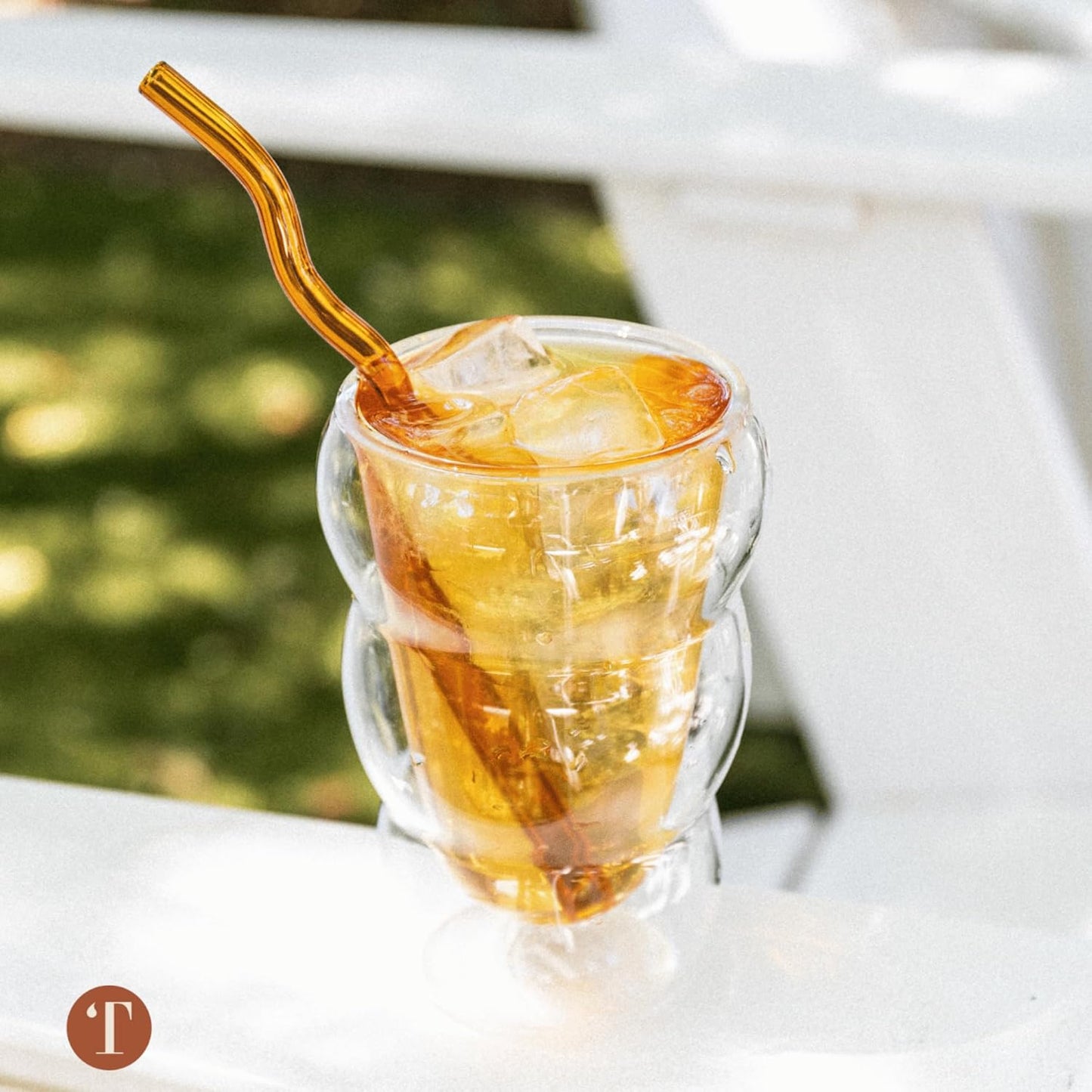 Glass Cloud cups 12 oz Double Wall Insulated Glass Cups - heat-resistant borosilicate glass -perfect for iced teas, lattes, and all your favorite sips (Clear)