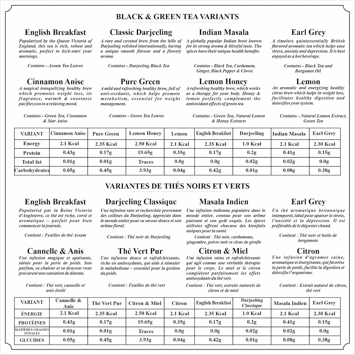 Octavius Gift's Select - Assorted Tea in Elephant Printed Wooden Box | 6 Flavors Black & Green, 60 Tea Bags | | Tea Gifts for Teas Lovers