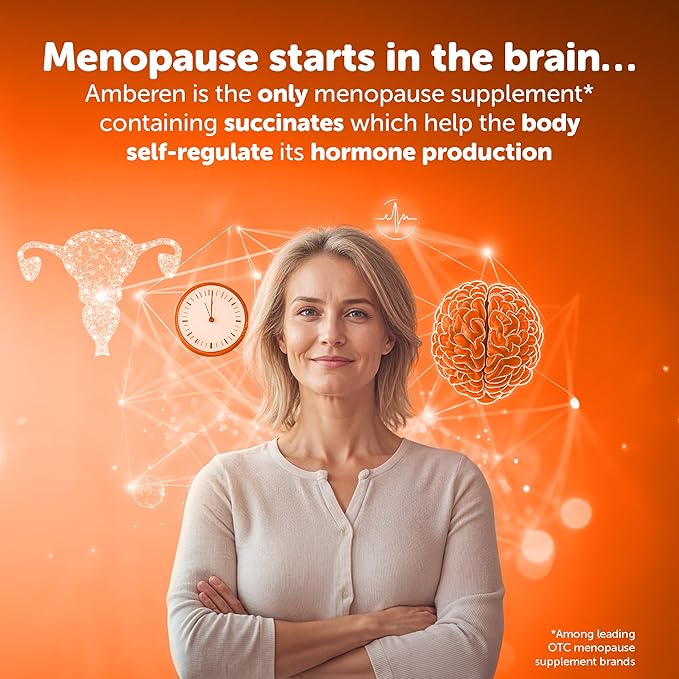 Amberen Menopause Supplements for Women, 180 Capsules, Clinically Shown to Help Support Hormone Balance, Multi-Symptom Relief from Hot Flashes, Night Sweats, Mood Swings & Low Energy-HarmonyPath Wellness