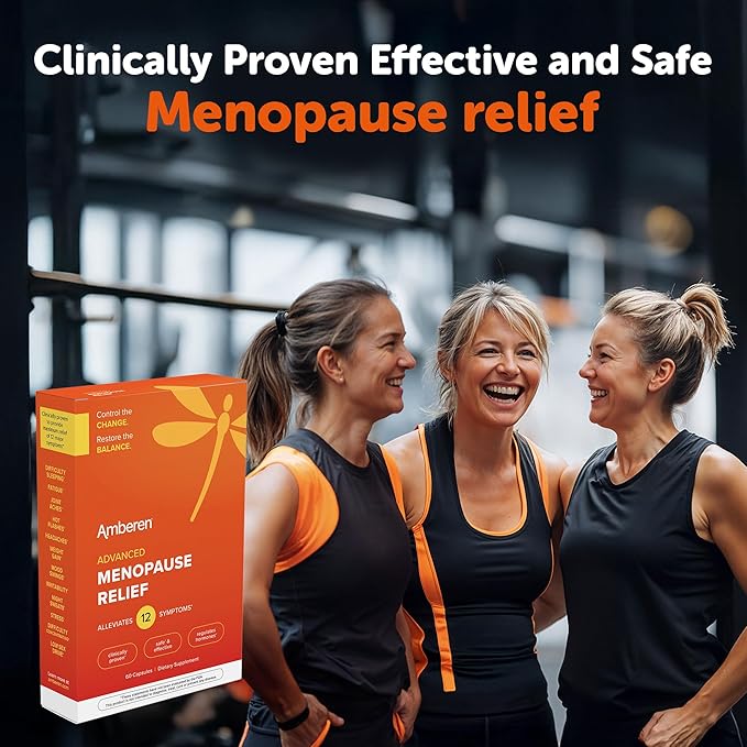 Amberen Menopause Supplements for Women, 180 Capsules, Clinically Shown to Help Support Hormone Balance, Multi-Symptom Relief from Hot Flashes, Night Sweats, Mood Swings & Low Energy-HarmonyPath Wellness