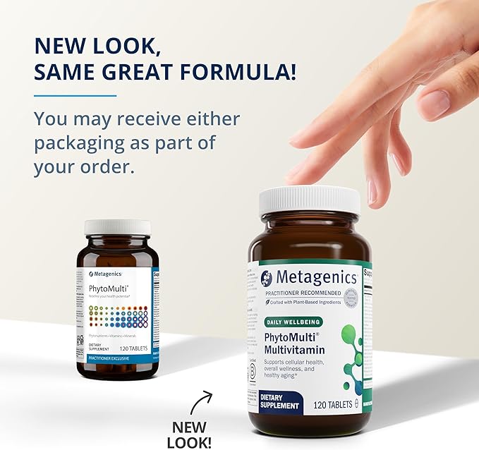 Metagenics PhytoMulti Multivitamin Without Iron - Daily Multivitamin for Overall Health & Aging - 20+ Essential Vitamins & Minerals - with Vitamin B6, Lutein, Zeaxanthin & More - 120 Tablets