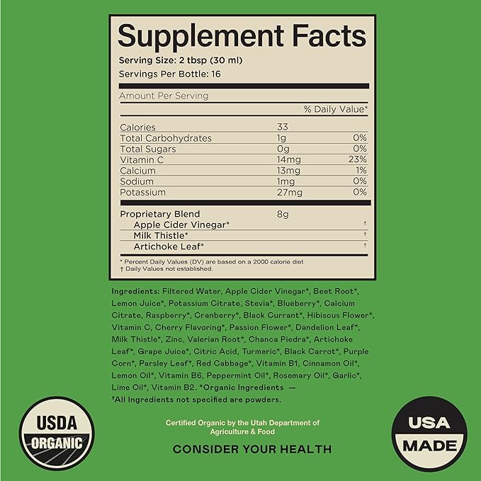 Liver Complete 16oz - Organic Liquid Liver Cleanse & Detox Supplement for High Enzymes, Fatty Liver, & Liver Support