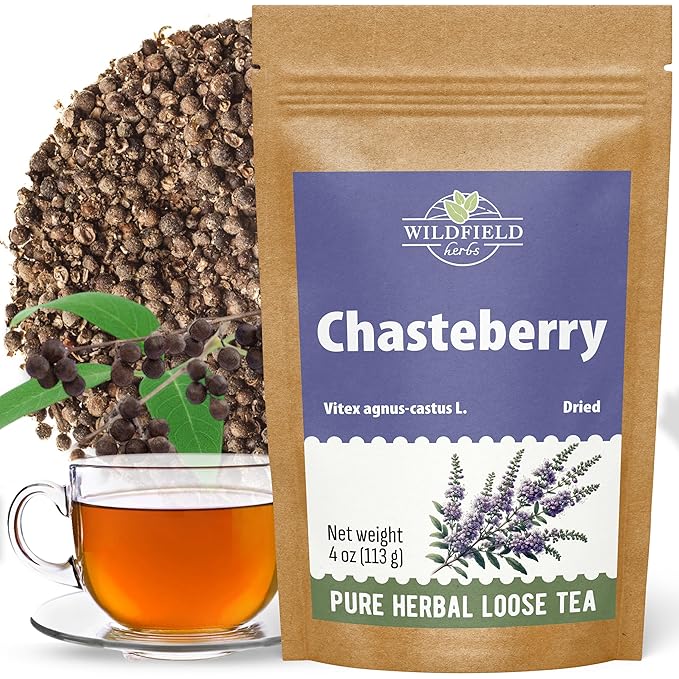 4 oz. Chaste Tree Berry Сhasteberry Tea Chaste Tree Berry Tea Herb (Vitex Agnus-Castus) - 113g Herbal Vitex Sauzgatillo-HarmonyPath Wellness