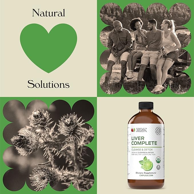 Liver Complete 16oz - Organic Liquid Liver Cleanse & Detox Supplement for High Enzymes, Fatty Liver, & Liver Support